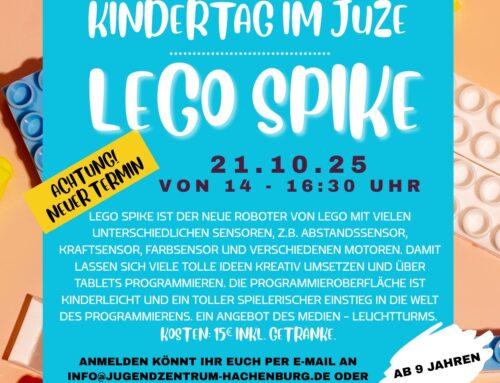 Kindertag mit Lego Spike am 21.10.25 im JuZe